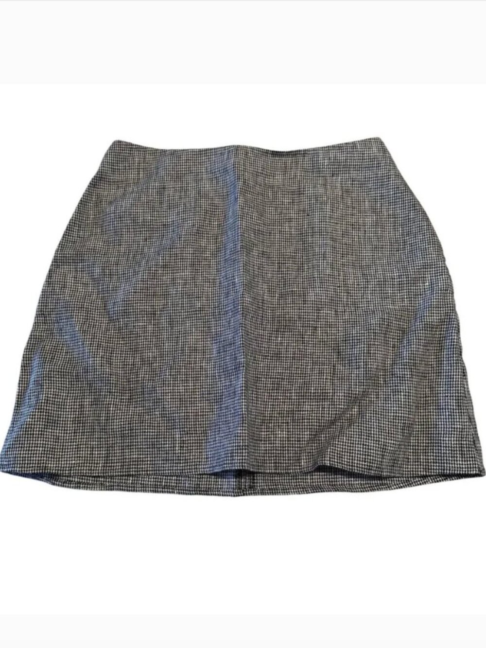 Reformation Donna Houndstooth Linen Mini Skirt Sz 2